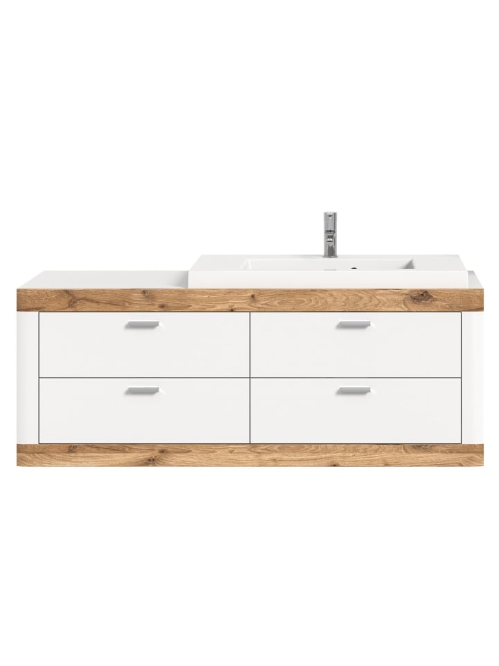 ebuy24 Waschbeckenunterschrank Laredo Weiß 132 x 48 cm günstig kaufen onesize