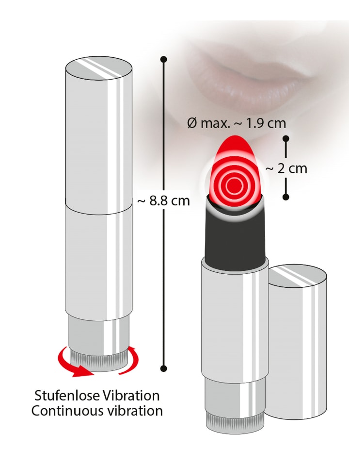 You2Toys Vibrator Kiss me Lipstick Vibe in silber günstig kaufen 8,5