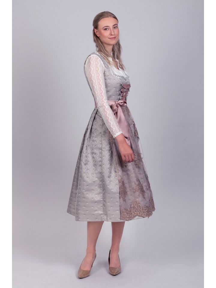 Edelnice Langes Dirndl 2-teilig Aurelie in silber, rosé günstig kaufen