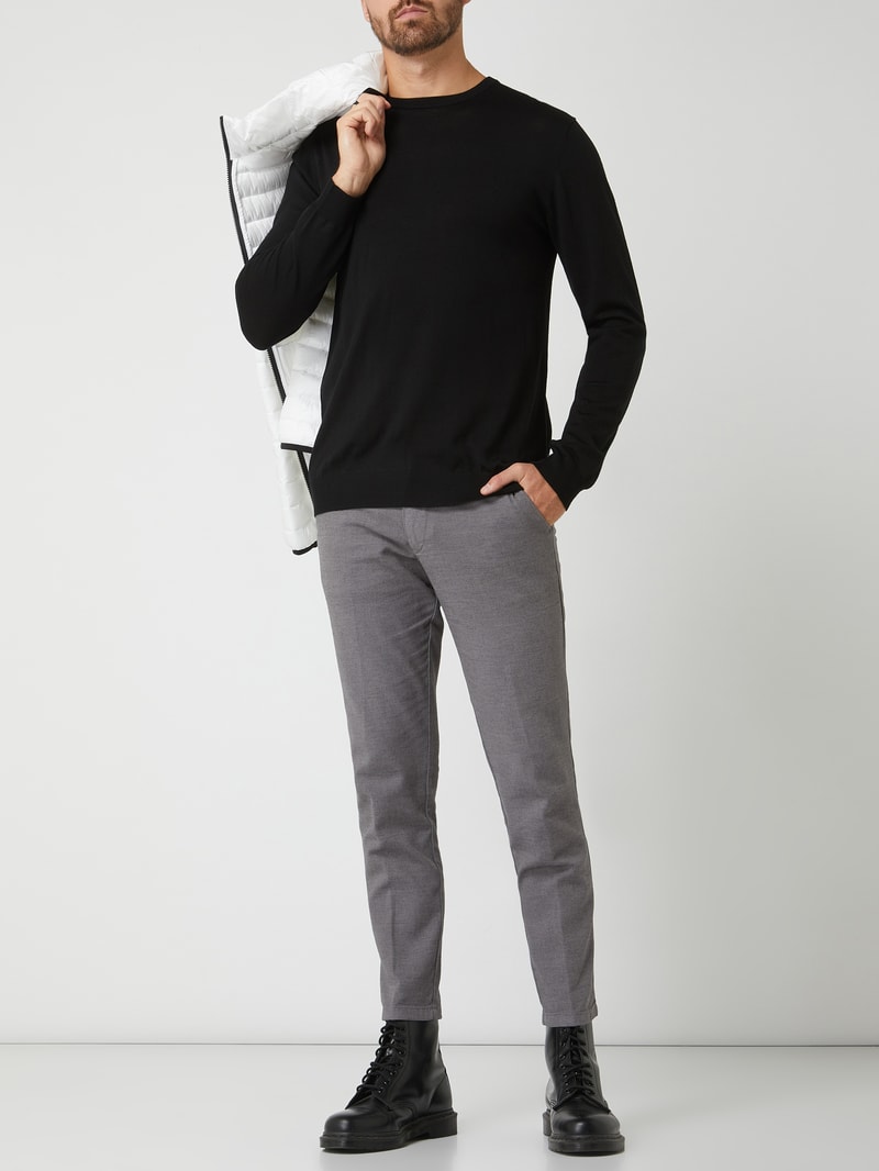 Pullover aus Merinowolle Modell 'Margrate' in schwarz