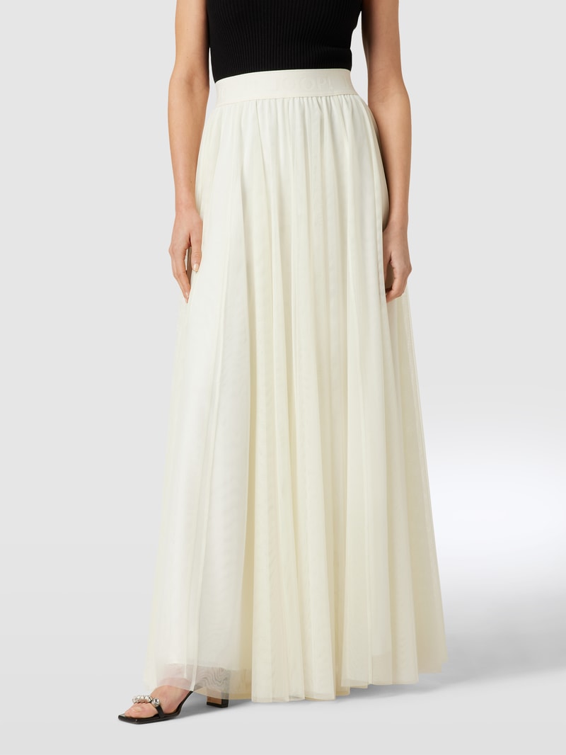 Maxirock mit Plisseefalten in offwhite