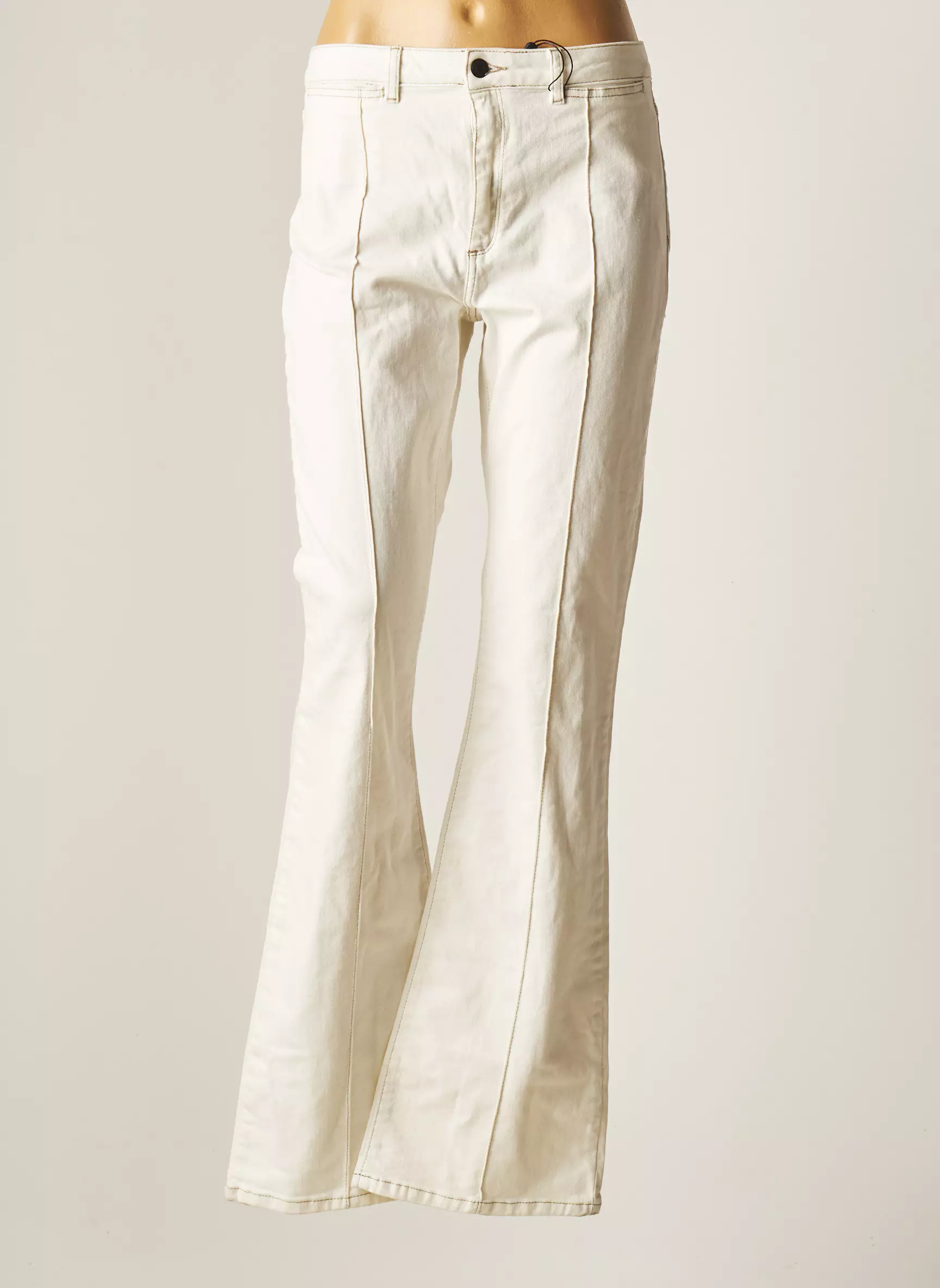 Astrid Black Label Jean Flare Femme couleur blanc