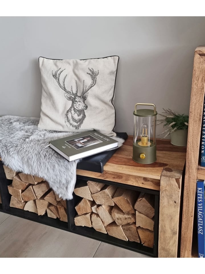 Coen Bakker LED Laterne Lampe dimmbar Warmweiß IP44 Innen & Außen 25x11cm in Taupe günstig kaufen onesize