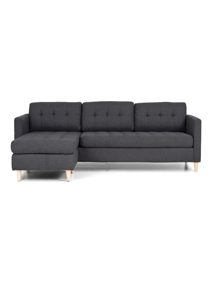 ebuy24 Ecksofa Marino Dunkelgrau 219 x 151 cm günstig kaufen onesize