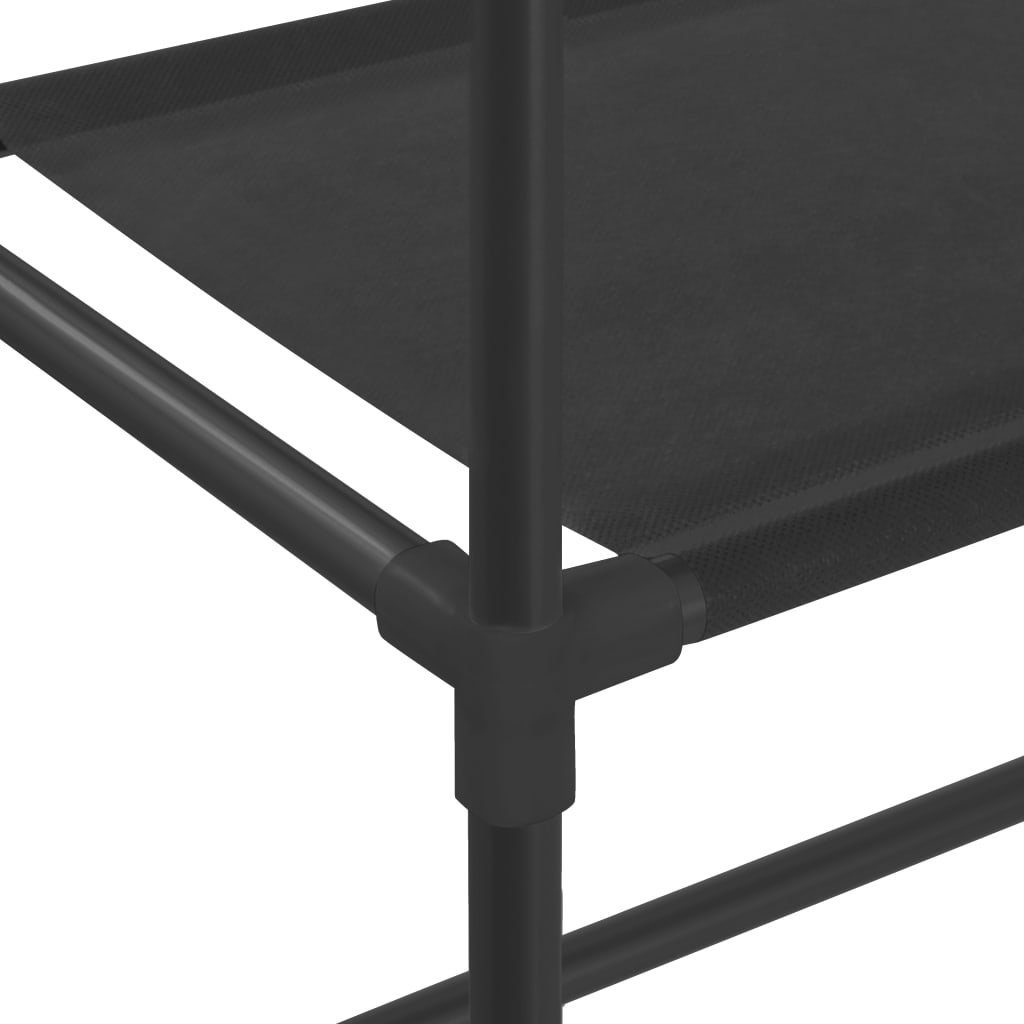 DOTMALL Waschmaschinenumbauschrank Edelstahl Waschmaschinen-Regal mit 3 Ablagen Schwarz 69x28x169 cm