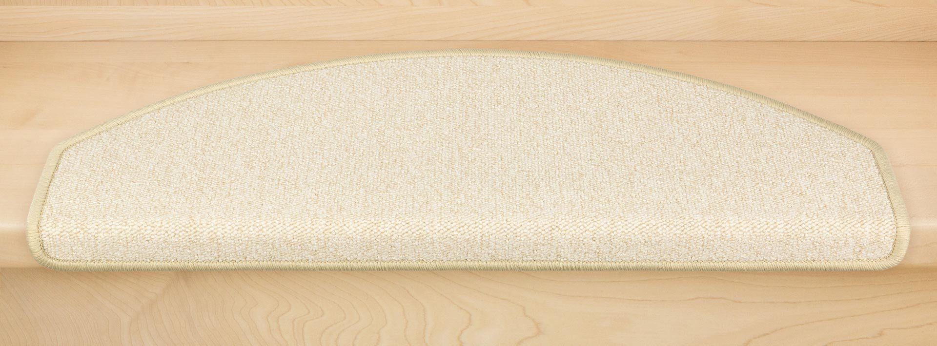 Stufenmatte Stufenmatten Vorwerk Durango Halbrund Hellbeige 15 Stück, Metzker®, halbrund, Höhe: 8 mm, 15 Stück im Set - Hellbeige