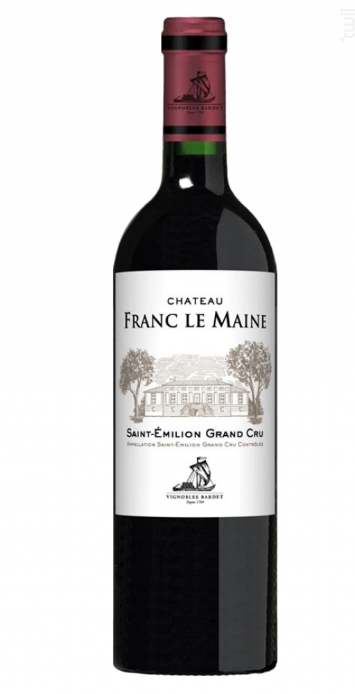 Château Franc Le Maine Vignobles Bardet Vin Rouge●Saint-Émilion Grand Cru 2016 75cl