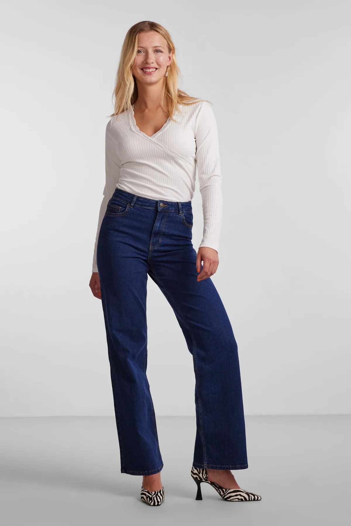 PIECES  Jeans - Dunkelblau - Bootcut