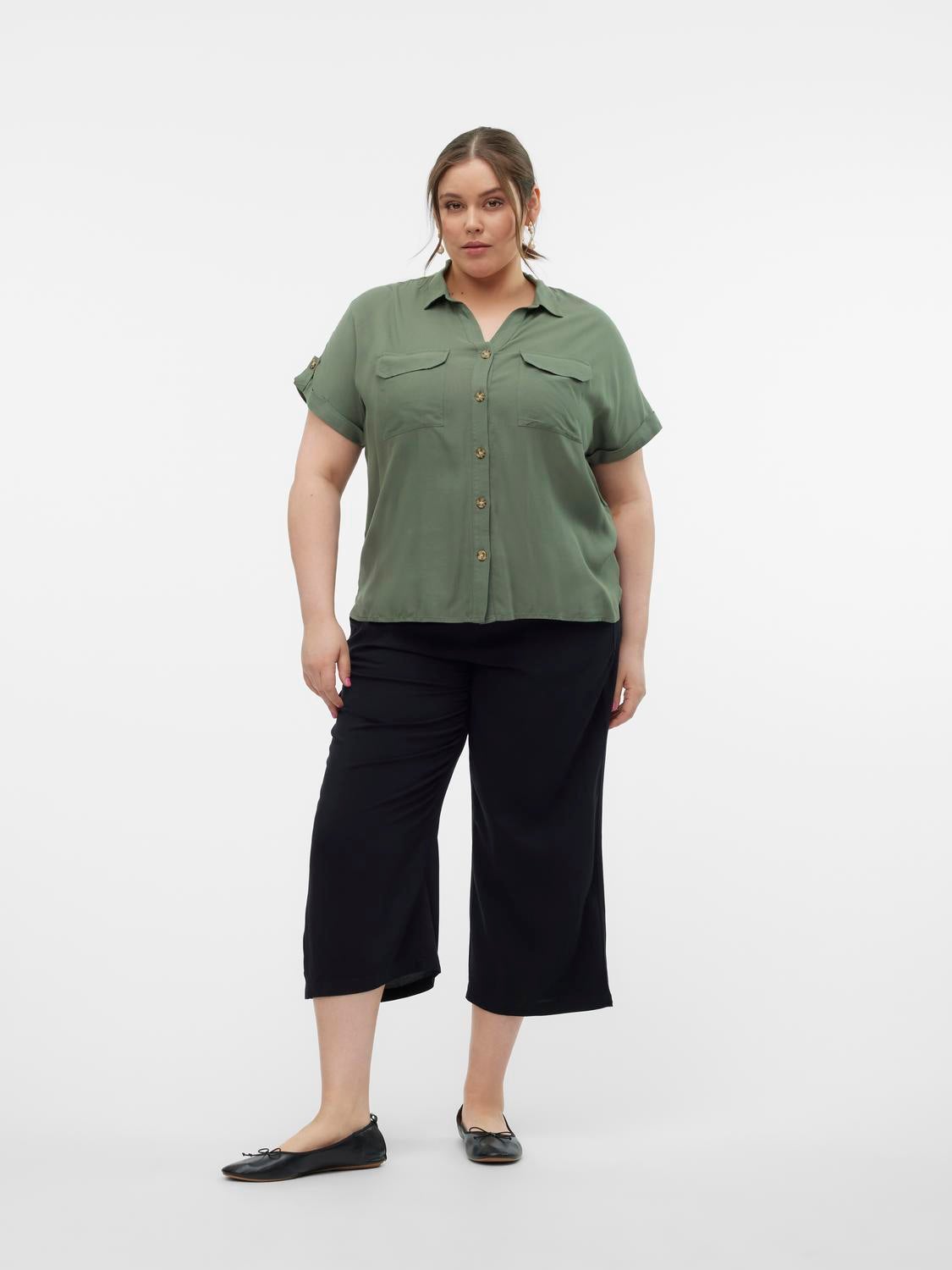VMCEASY Hohe Taille Culottehose