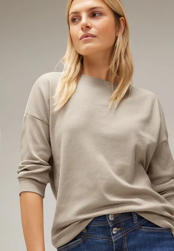 Street One Shirt mit Streifenstruktur