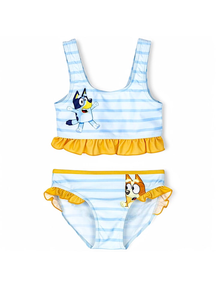 Bluey Bustier-Bikini Bluey & Bingo mit Rüschendetails in Hellblau günstig kaufen