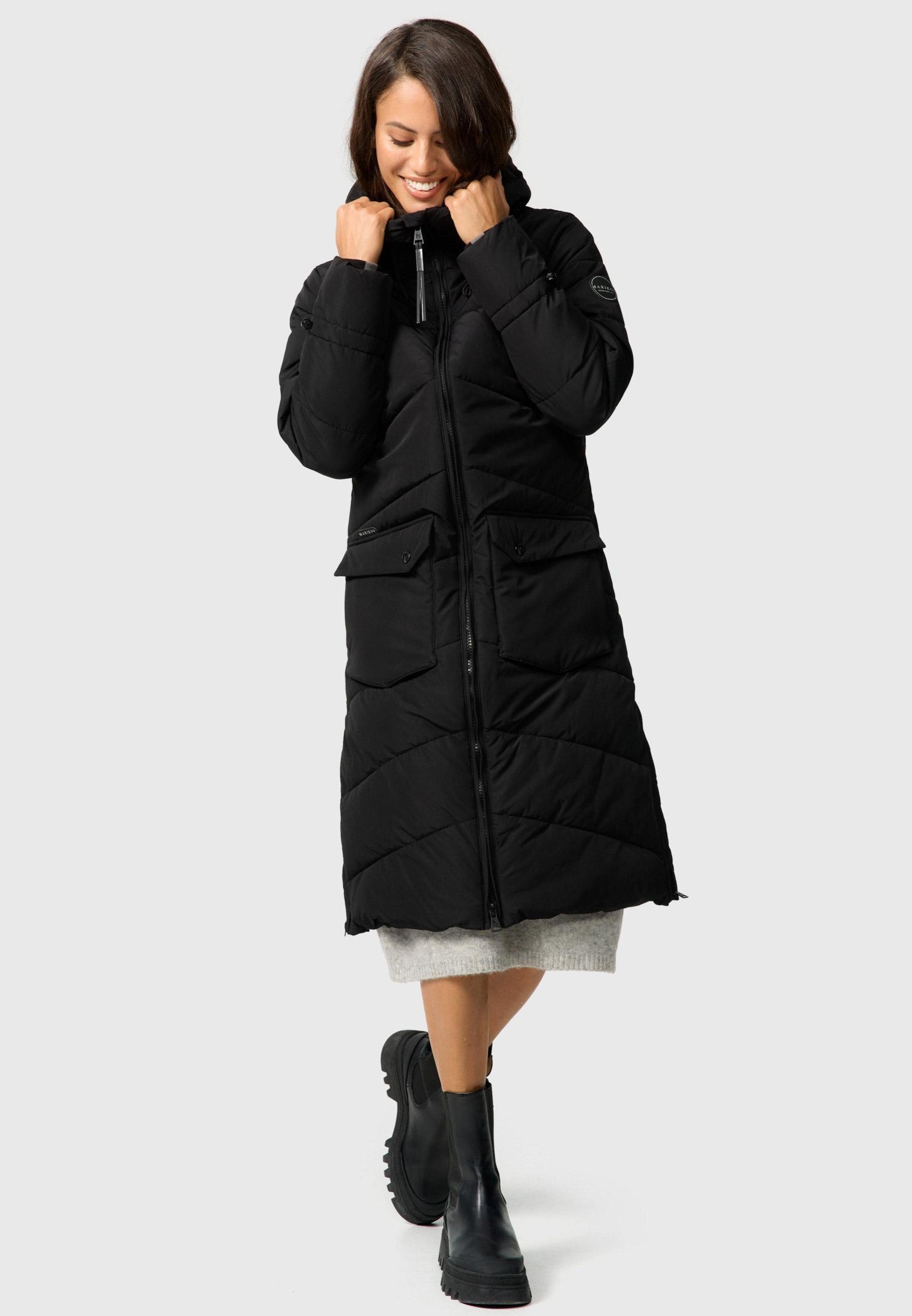 Marikoo Winterjacke Tomomii XVI warmer Winter Stepp Mantel mit Kapuze