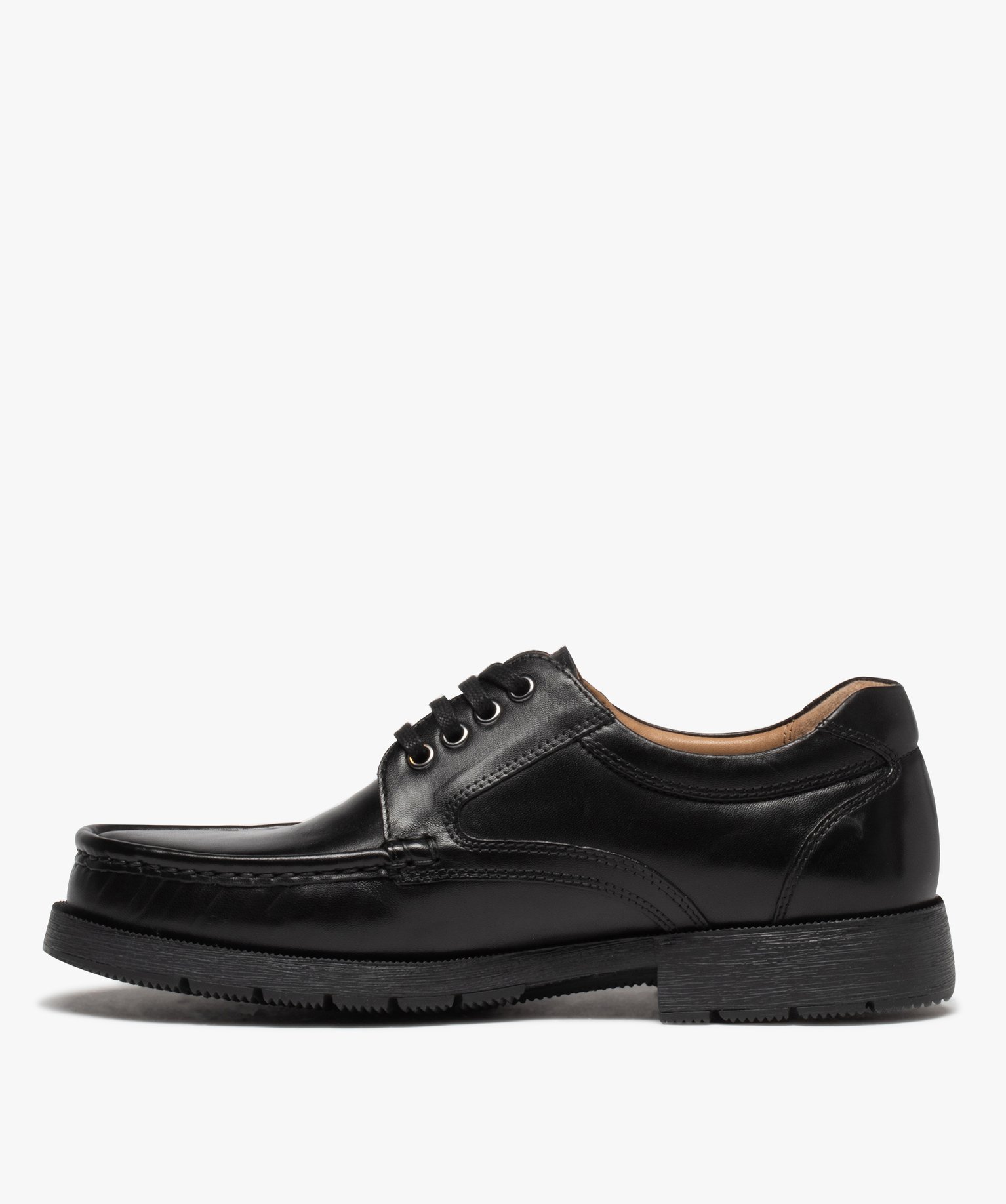 Derbies homme dessus en cuir uni avec lacets plats - Pierre ... noir | GEMO