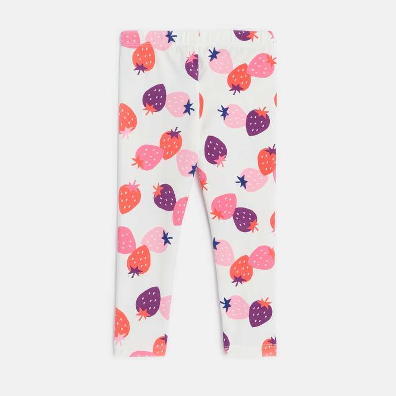 Legging bébé fille écru à motifs fraises beige Catimini