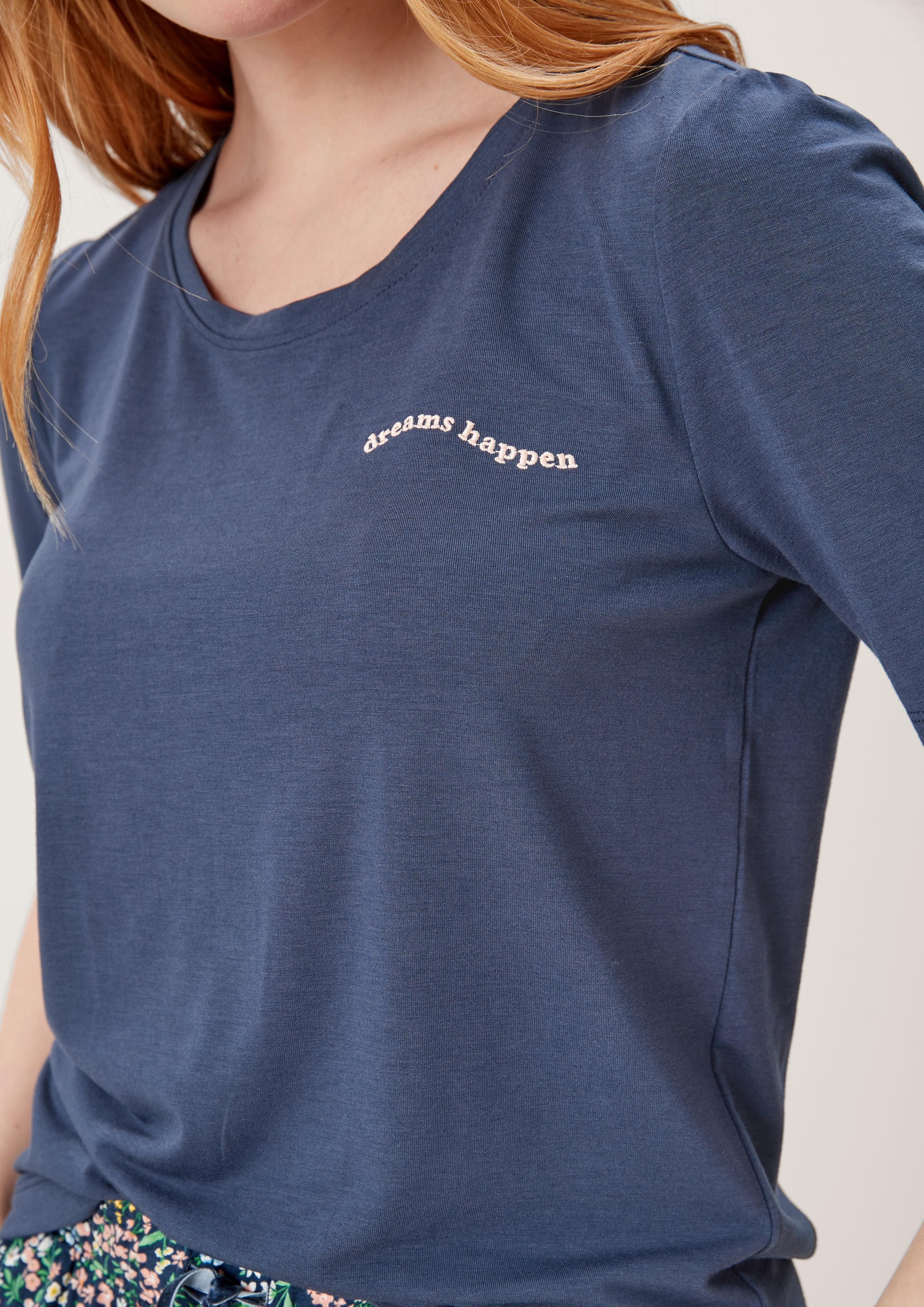 Pyjamashirt mit Stickerei  6006979-5865