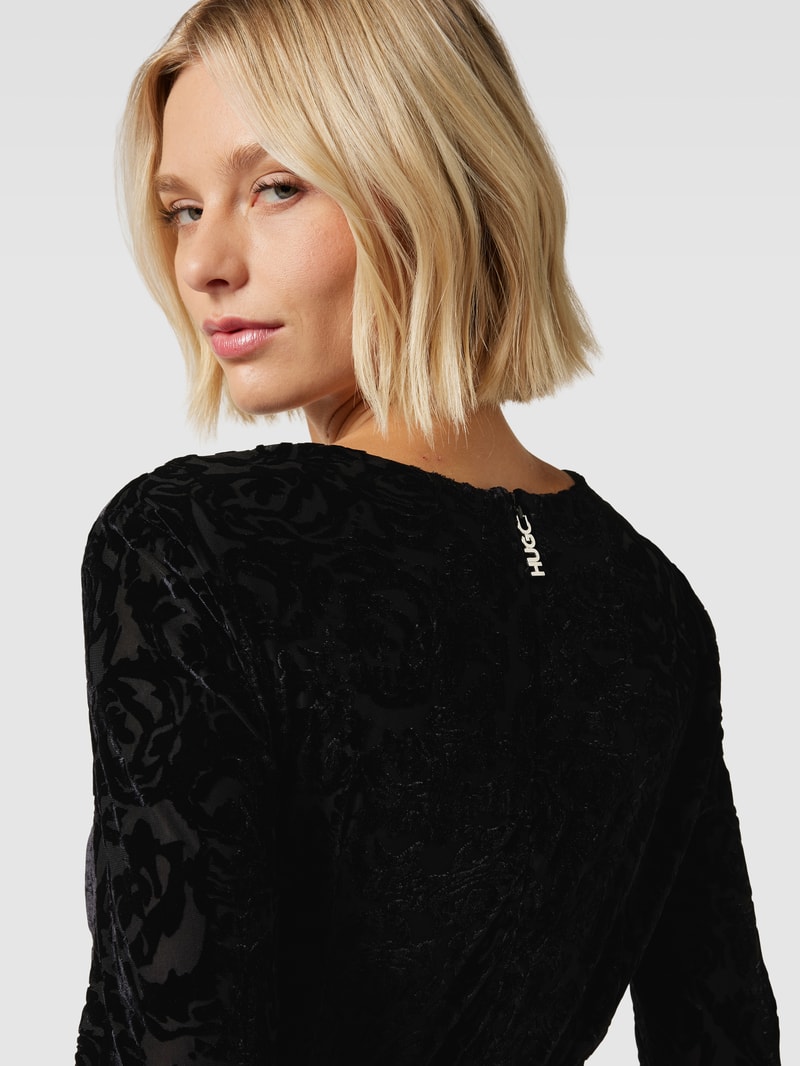 Minikleid mit Raffungen Modell 'Kimbali' in schwarz