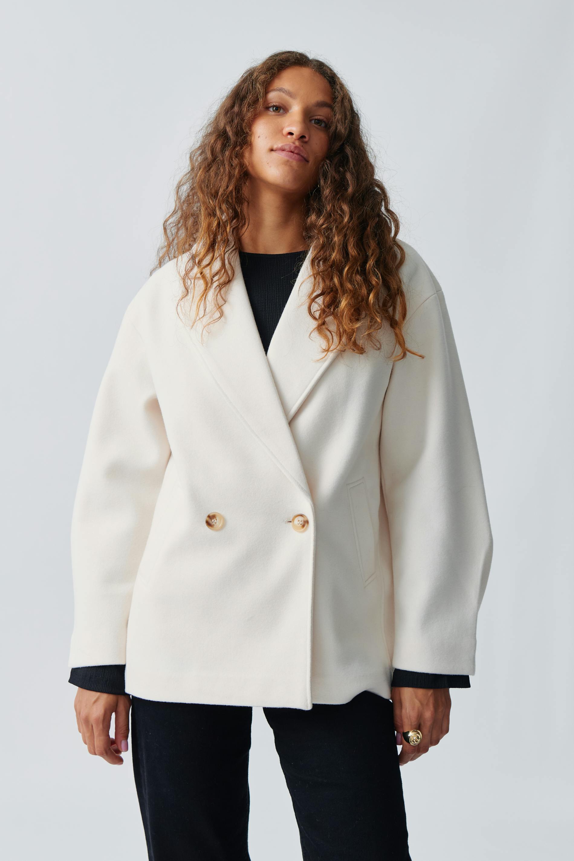 Short double breasted coat