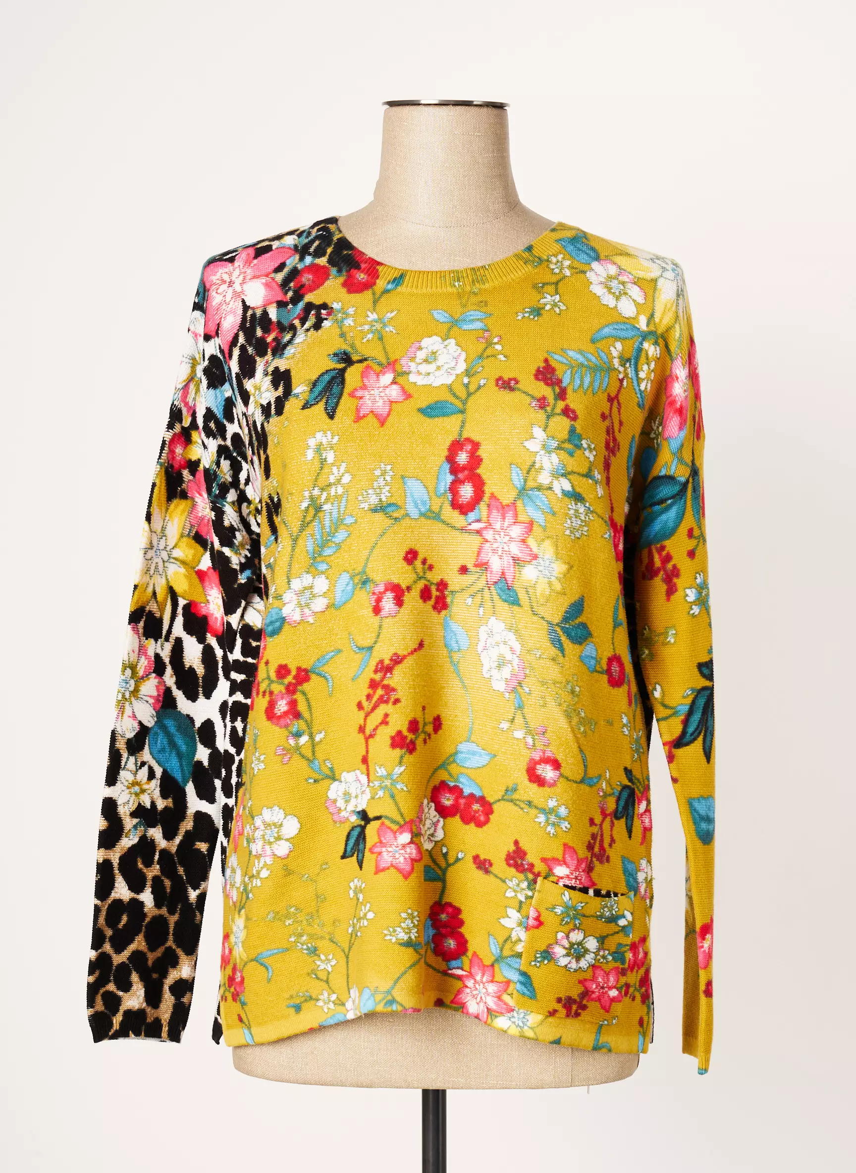 Oui Pulls Femme couleur jaune