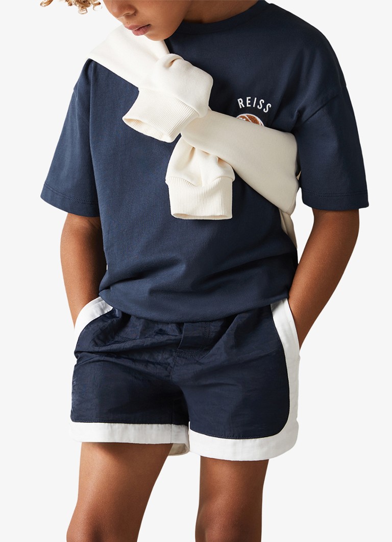 Reiss Kirby liela izmēra T-krekls ar logotipu un apdruku aizmugurē