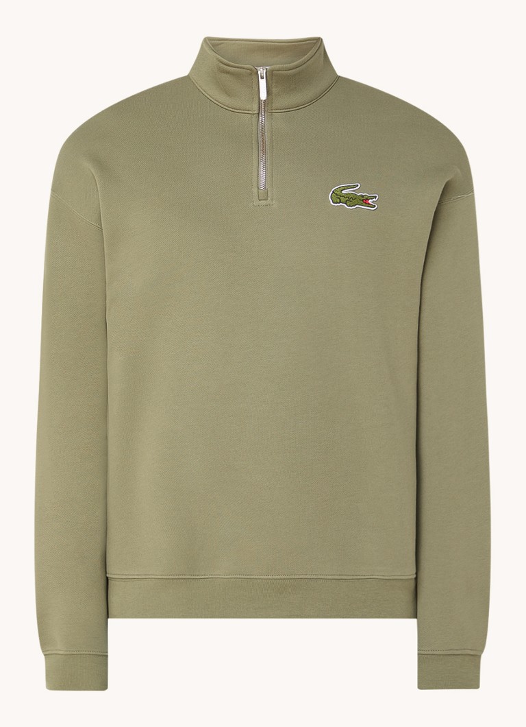 Lacoste Fine-knit pullover with half zip
