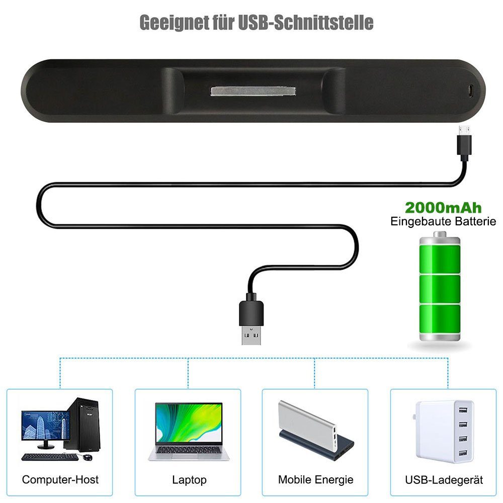 Sunicol LED Unterbauleuchte Dimmbar, Berührungssteuerung/Fernbedienung, Magnetisch montiert, Kaltweiß, Warmweiß, Naturweiß, für Heim Büro Küche Schlafzimmer Loft Schrank Beleuchtung, Wiederaufladbar Batteriebetrieben, Schreibtischlampe Buchlampen