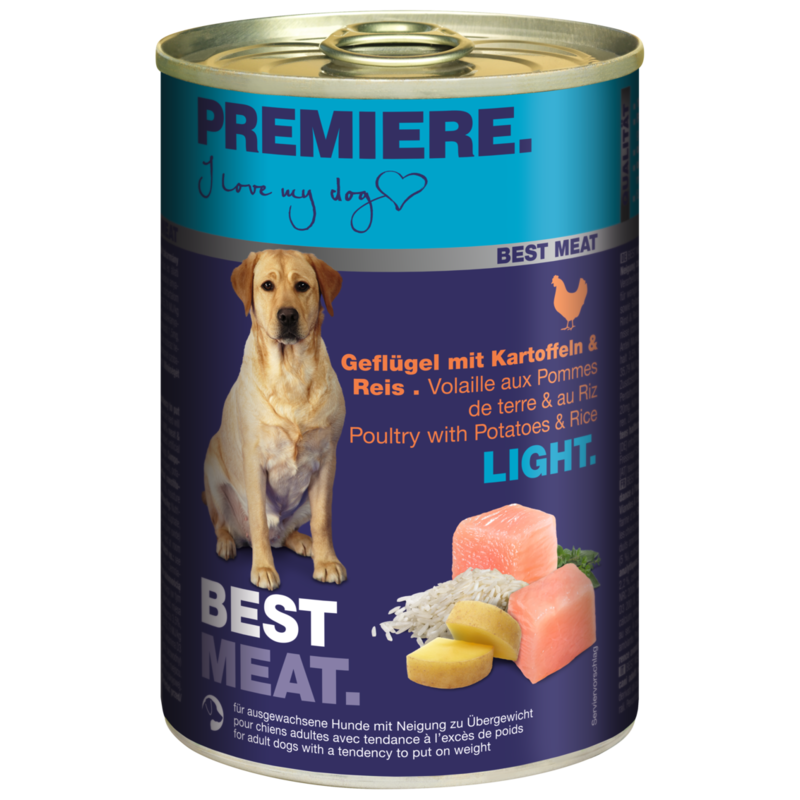 PREMIERE Hundenassfutter PREMIERE Best Meat Light Geflügel & Reis 24x400 g