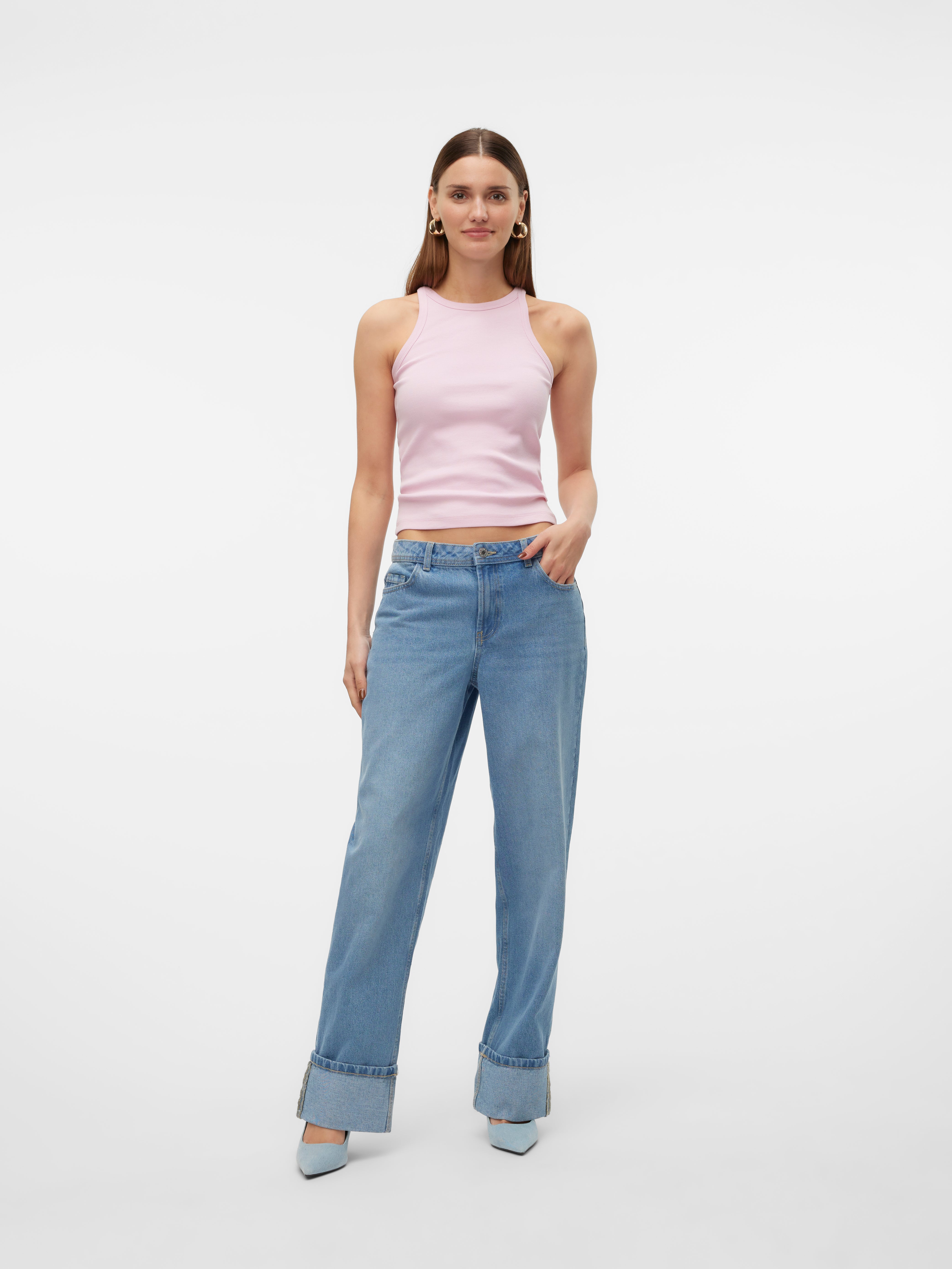 VMEVELYN Niedrige Taille Locker geschnitten Jeans