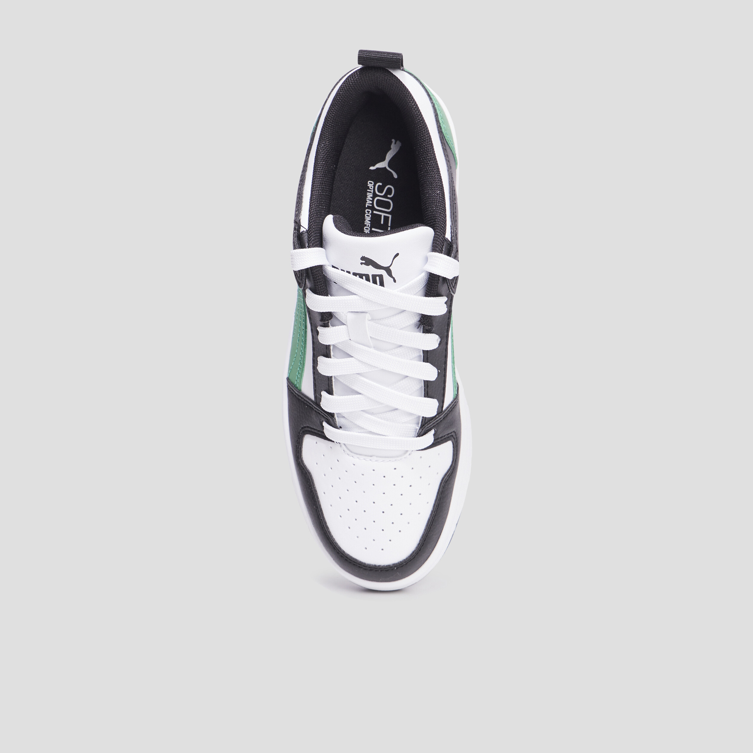 Tennis basse à lacets Puma Rebound vert garçon | La Halle