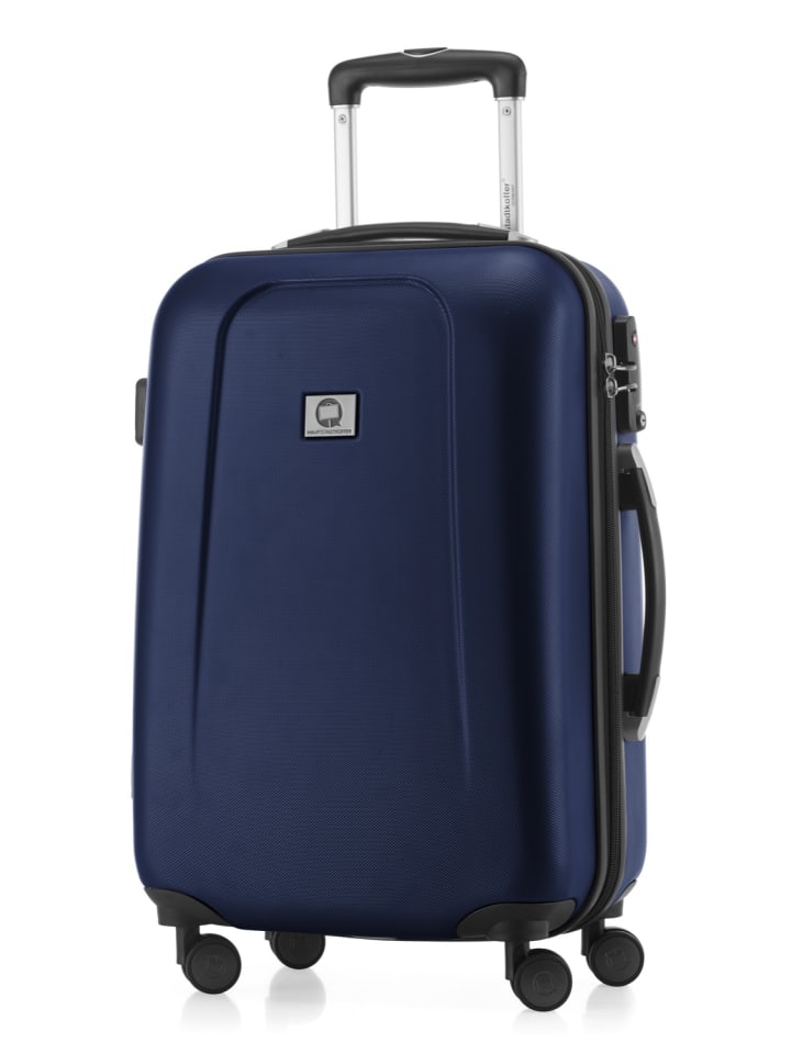 Hauptstadtkoffer Wedding - Handgepäck-Koffer 4 Doppelrollen Hand Luggage TSA in Dunkelblau günstig kaufen S