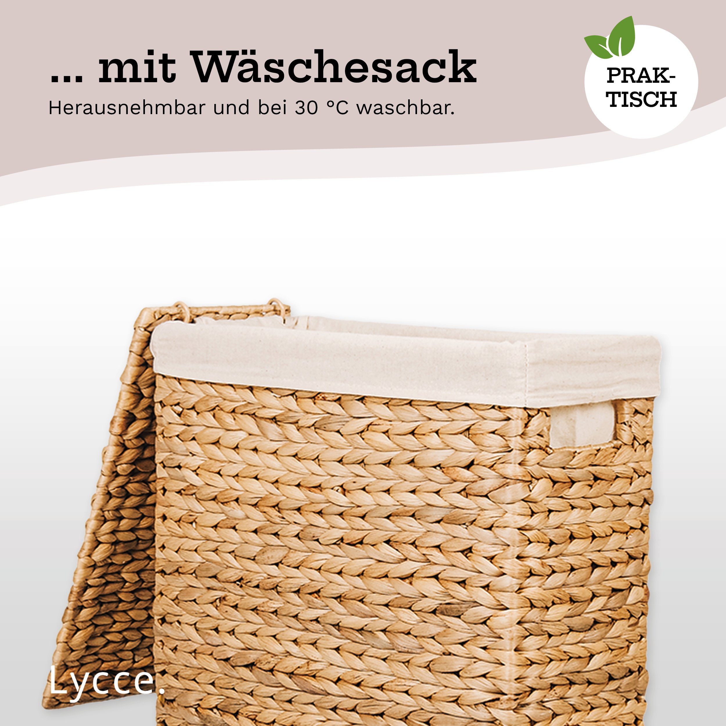 animal-design Wäschekorb, Natürliche Materialien Ökologisch schmal - ideal für Nischen