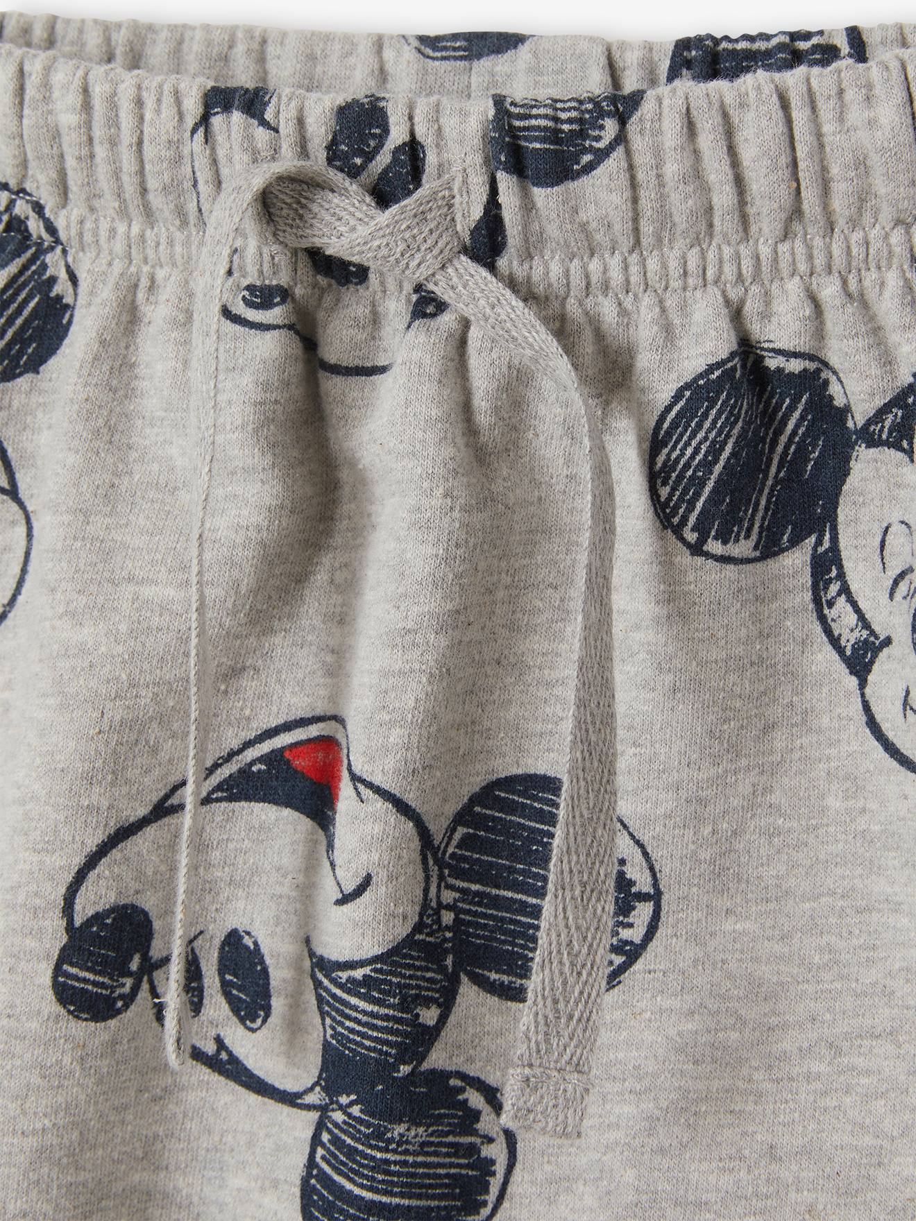 Pantalon forme sarouel Mickey® bébé gris moyen uni avec decor