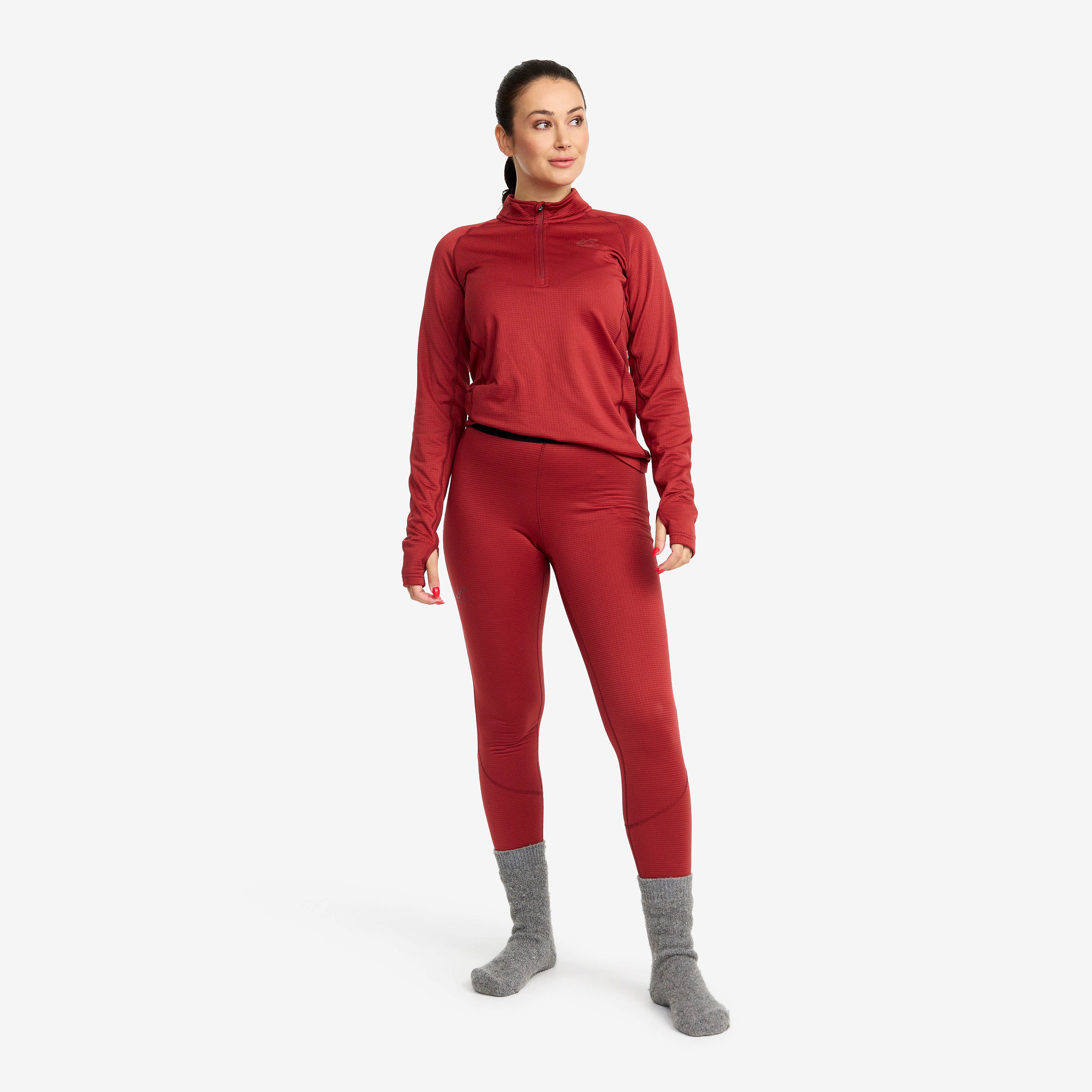 Waffle Baselayer Pants Femme Garnet