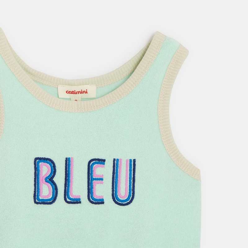 Débardeur bébé garçon vert à message Catimini