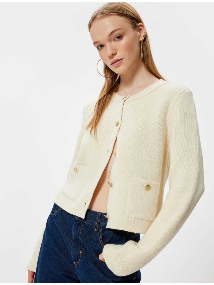 KOTON Cardigan in Ekru günstig kaufen