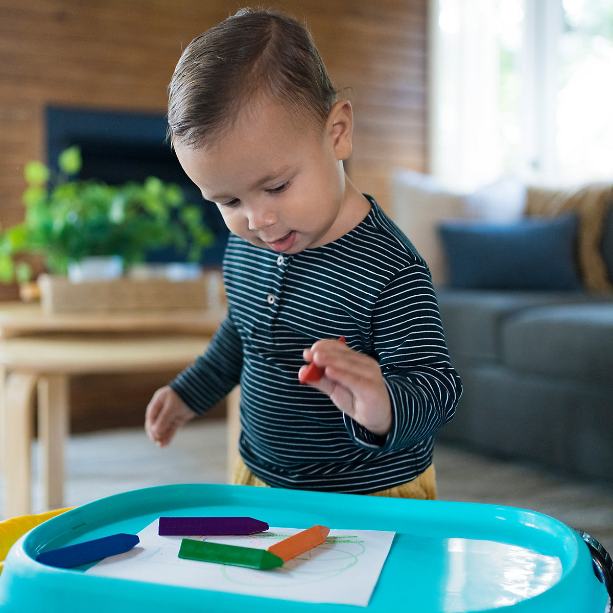 Baby Einstein, Musical Mix ‘N Roll 4-in-1 Lauflernhilfe und Spieltisch mit Musik, Lichtern, abnehmbarer Spielstation und vielem mehr, mehrfarbig