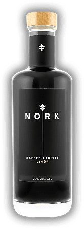 NORK Kaffee Lakritz Likör NORK Kaffee Lakritz Likör NORK Doppelkorn trifft auf Kaffee und Lakritz. 0,5	 Liter - Vol 20%