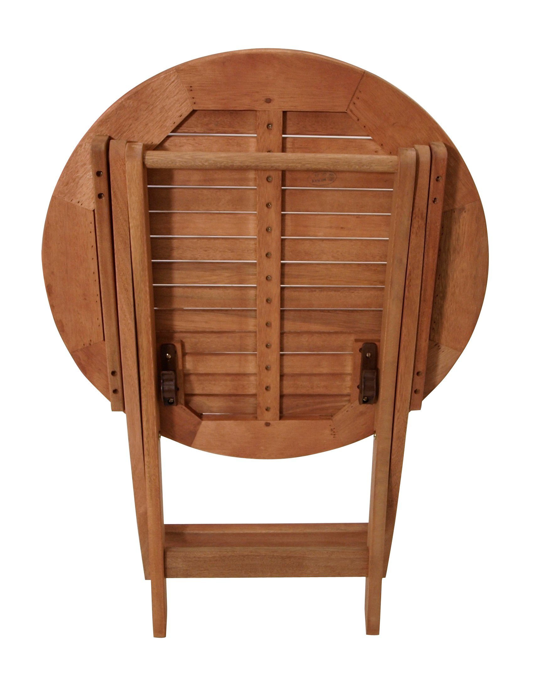 DEGAMO Bistrotisch RIO, 65cm rund, klappbar, Eukalyptus Holz