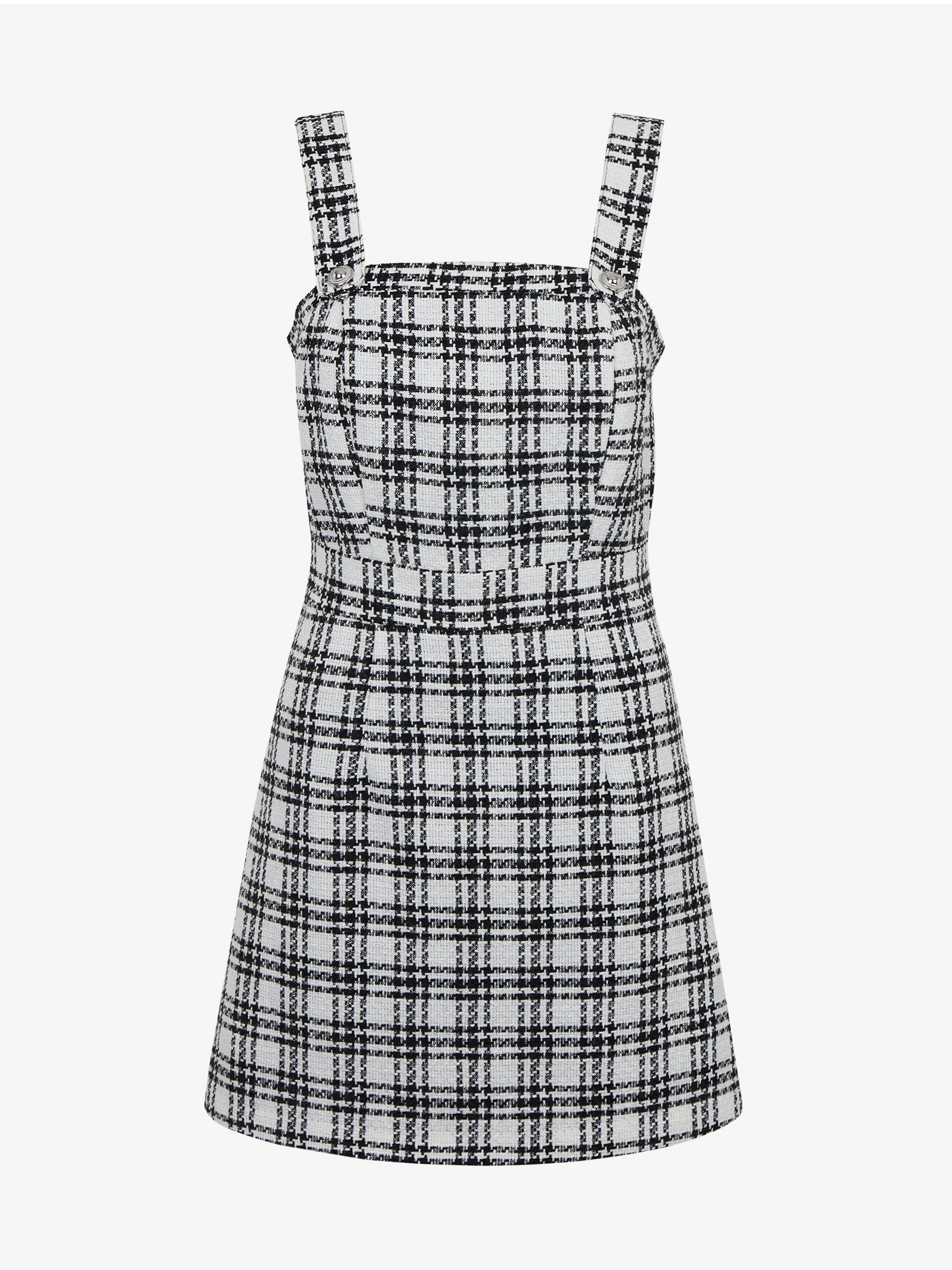 Schwarz-weiß kariertes Kleid ORSAY