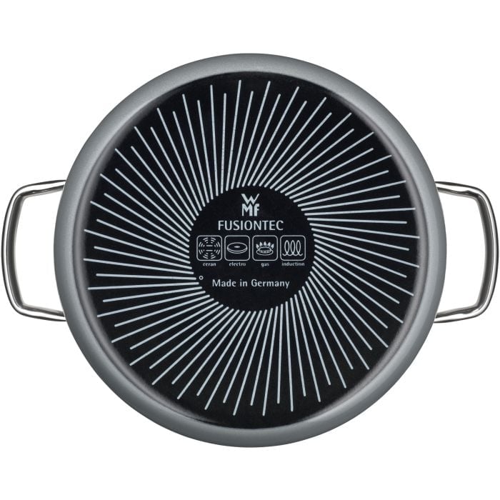 Fusiontec Mineral Kochtopf mit Glasdeckel, 24 cm, Platinum