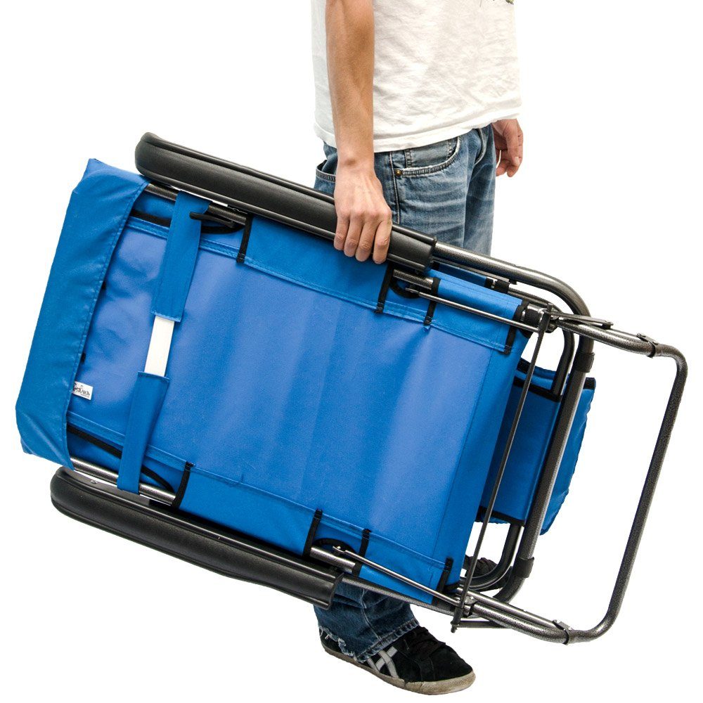 AMANKA Campingstuhl Campingstuhl Liegestuhl Freizeitliege Sonnenliege, Liege incl. Auflage 178cm Blau