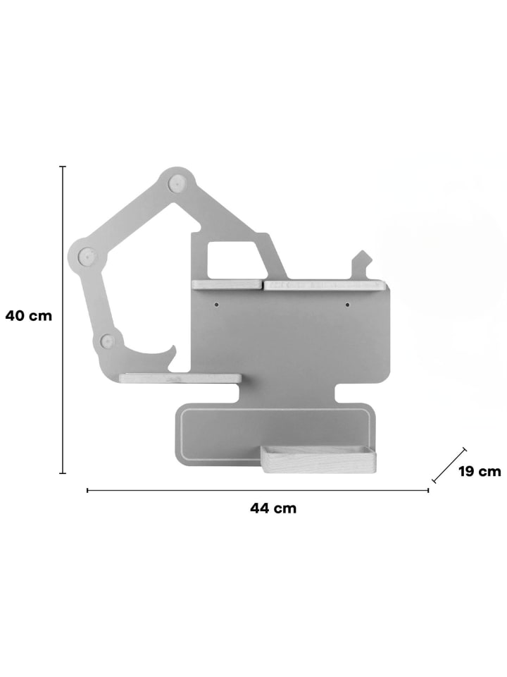 BOARTI Holz Regal Bagger Kinder Toniebox Tonies Figuren in Grau günstig kaufen onesize