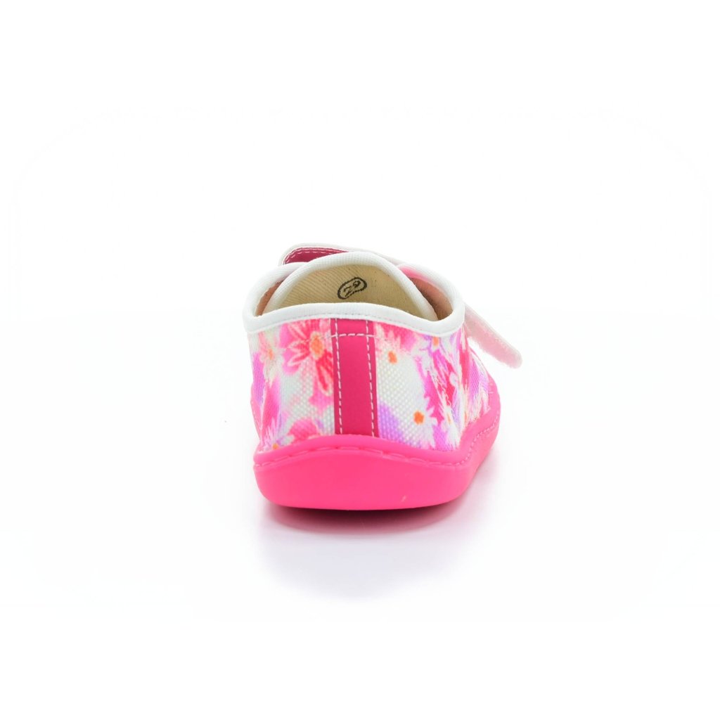 Koel4kids Bonie Medium Vegan Fuchsia Flowers Canvas Barfußsneakers 06M017.50B - 650