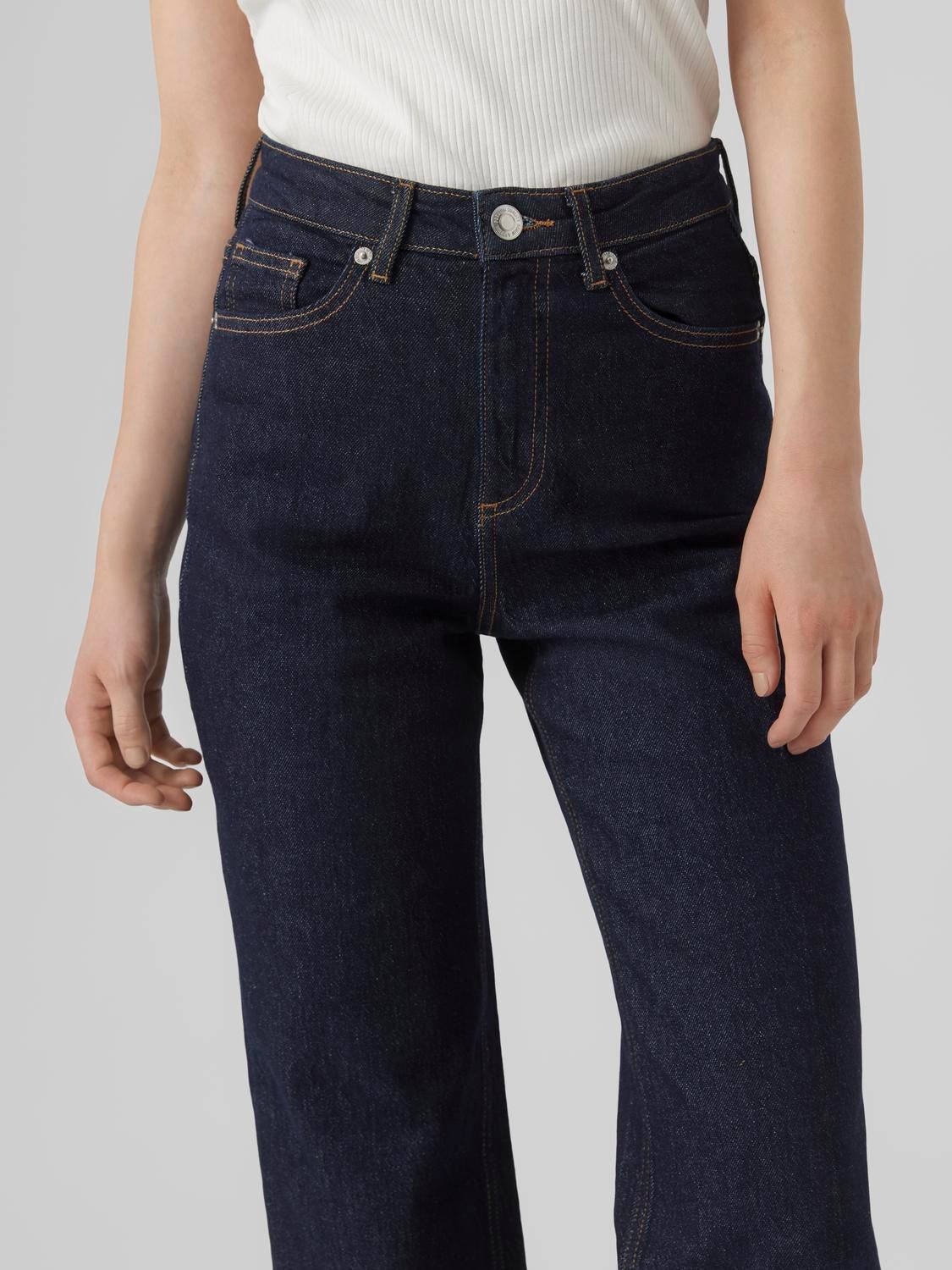 VMTESSA Hohe Taille Weit geschnitten Jeans