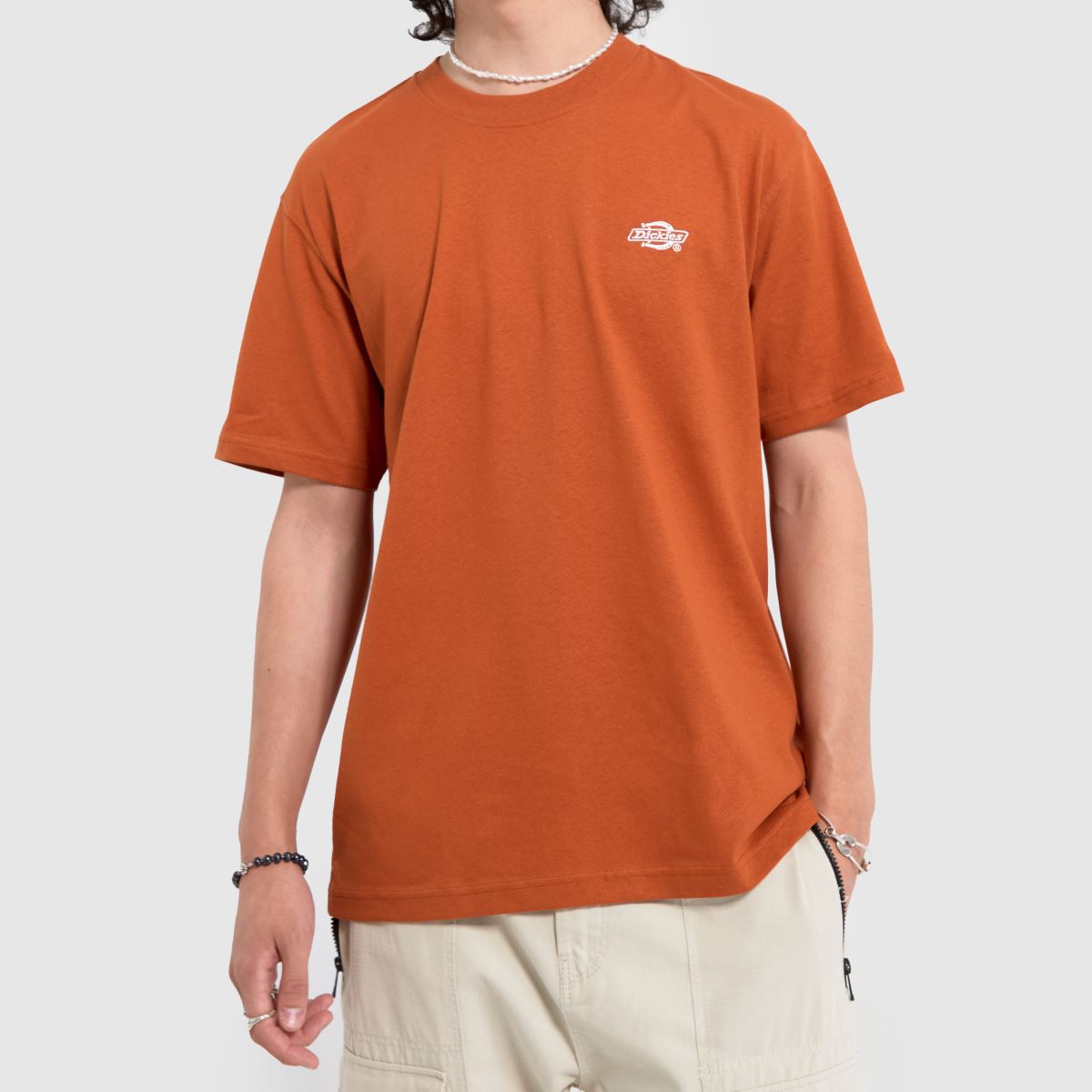 DICKIES majica Summerdale v oranžni barvi