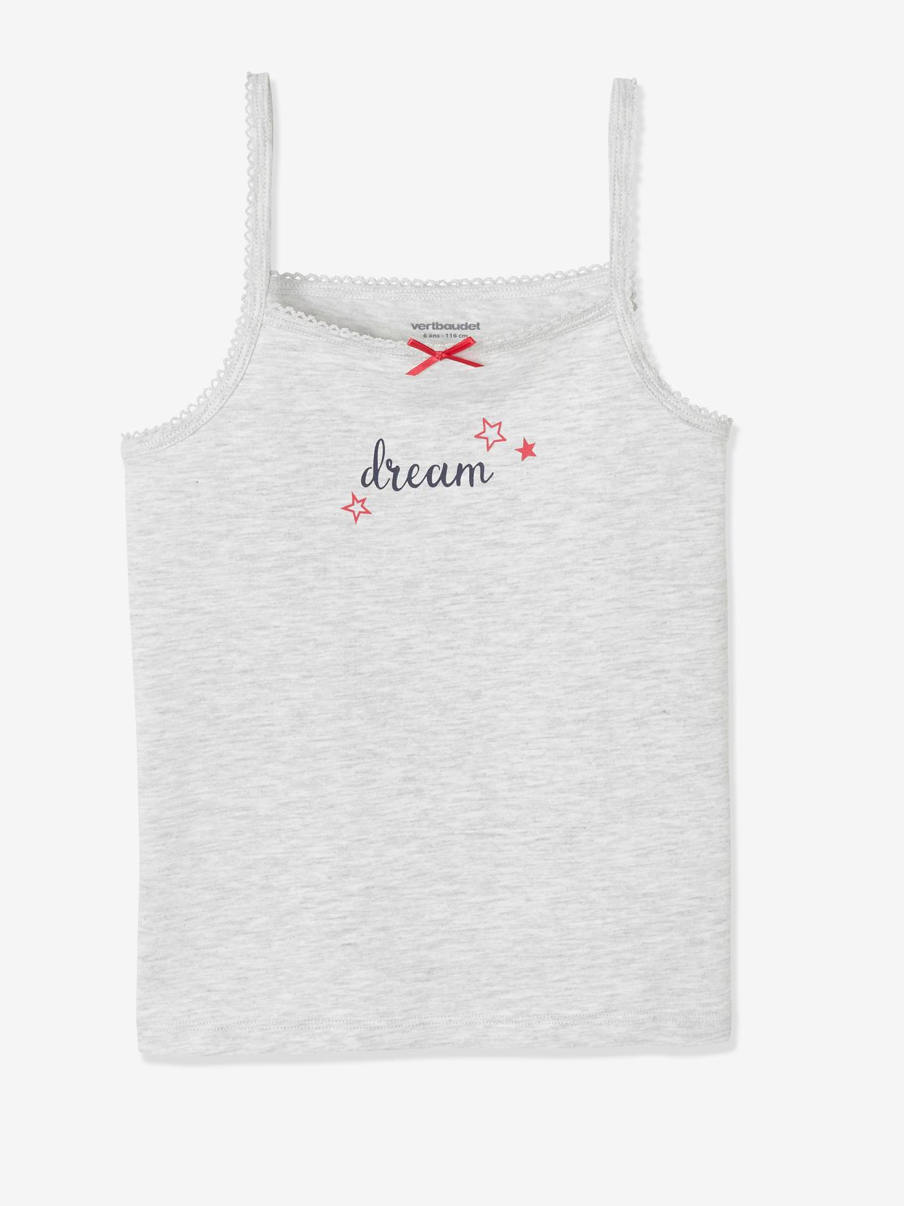 Lot de 3 débardeurs fille BASICS lot ivoire