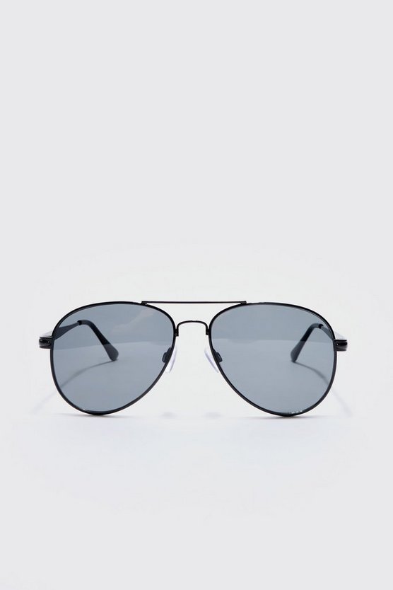 Schwarze Metall Pilotenbrille