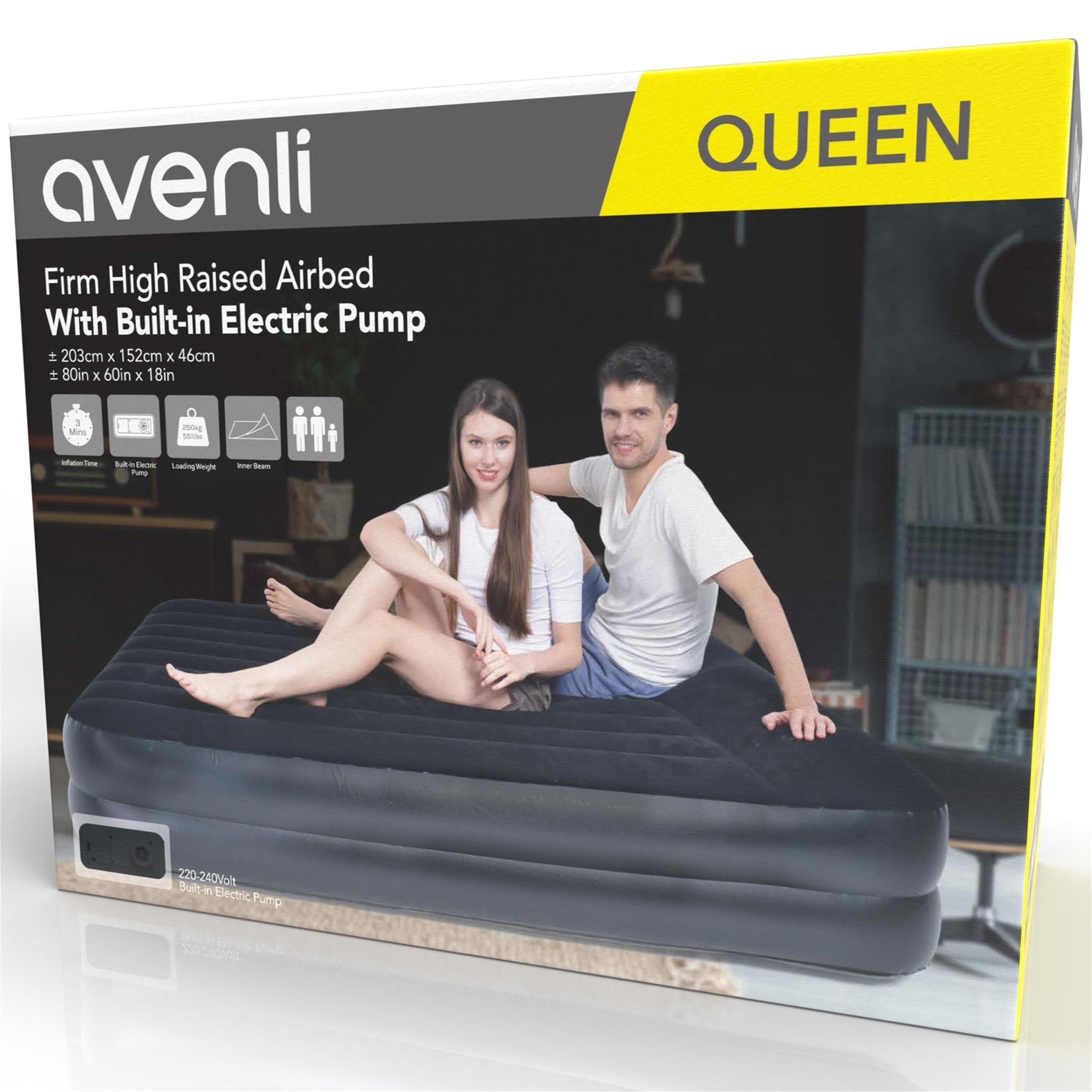Avenli Luftbett Luftmatratze selbstaufblasend 203x152x46 cm, (Doppelbett für 2 Personen), mit beflockter Oberfläche