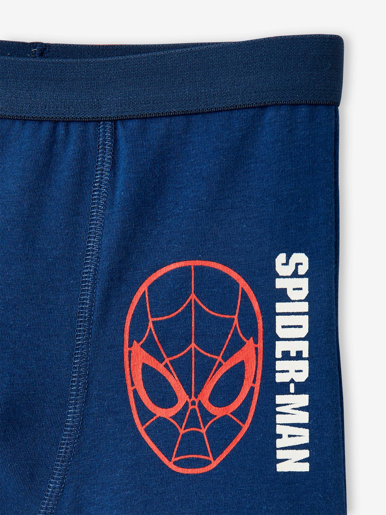 Marvel 3er-Pack Jungen Boxershorts MARVEL SPIDERMAN Oeko-Tex - marine/grau meliert
