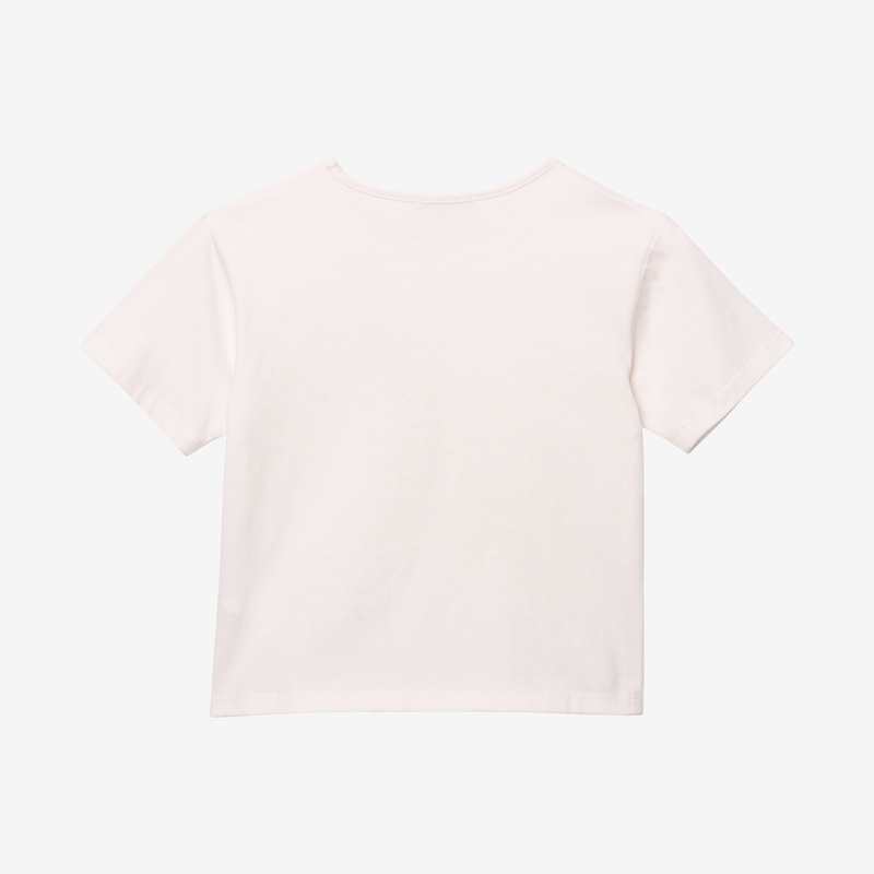 T-shirt fille visuel pivoine beige Catimini