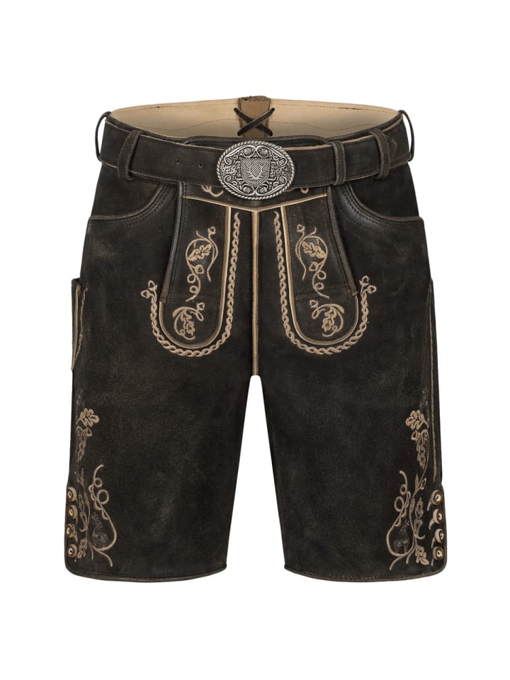 KRÜGER Lederhose Orlando in braun günstig kaufen